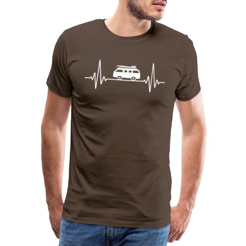 Herzschlag Camping & witziger EKG Frequenz Camper - Männer Premium T-Shirt