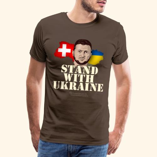 Schweizer Solidarität mit Ukraine - Männer Premium T-Shirt