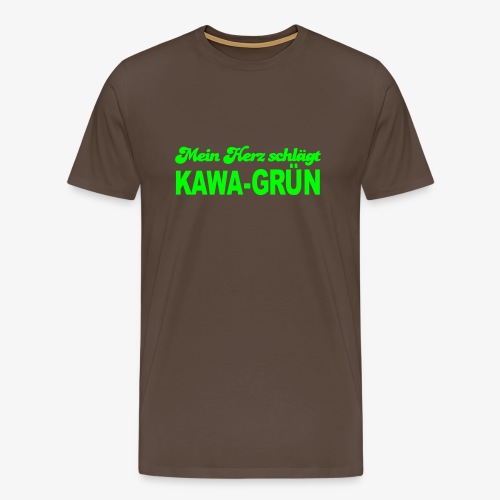 Mein Herz schlägt KAWA GRÜN - Männer Premium T-Shirt