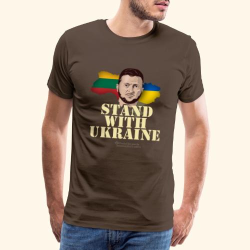Selenskyj T-Shirt Litauen Solidarität mit Ukraine - Männer Premium T-Shirt