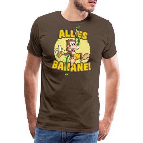 Witziger Äffchen Cartoon - Alles Banane! - Männer Premium T-Shirt