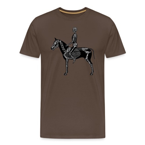 Rytterskelet - Herre premium T-shirt