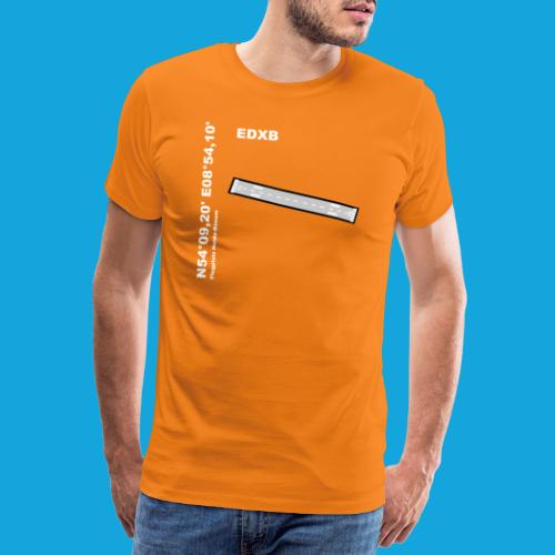 Flugplatz EDXB Design mit Namen und Koordinaten - Männer Premium T-Shirt