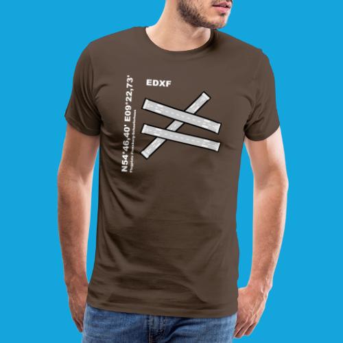 Flugplatz EDXF Design mit Namen und Koordinaten - Männer Premium T-Shirt