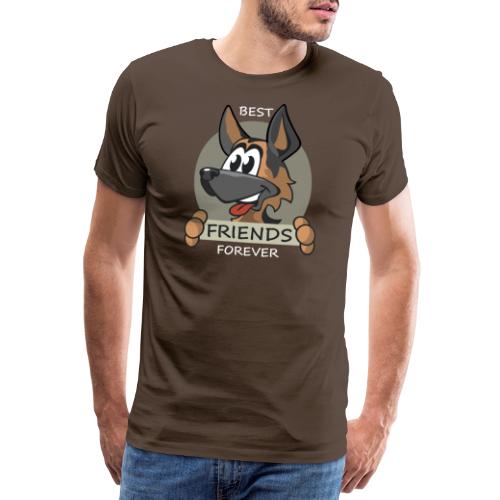 Cartoon Schäferhund - Freunde für immer - Männer Premium T-Shirt