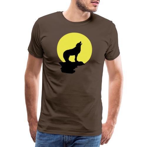 alone wolf / 2 colors - Männer Premium T-Shirt