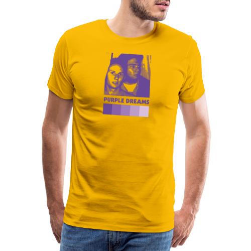 Purple Dreams Retro 90s Purple Print Design - Men's Premium T-Shirt