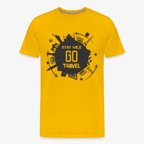 Stay Wild Go Travel - Mannen Premium T-shirt