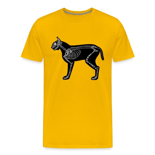 Lynx skjelett - Premium T-skjorte for menn