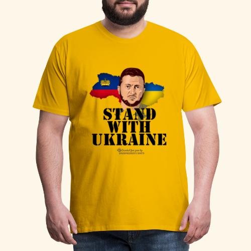 Stand with Ukraine Liechtenstein - Männer Premium T-Shirt