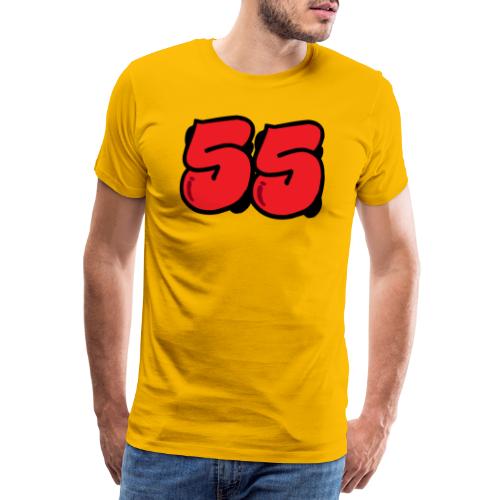Punainen graffiti-tyylinen 55 - Miesten premium t-paita