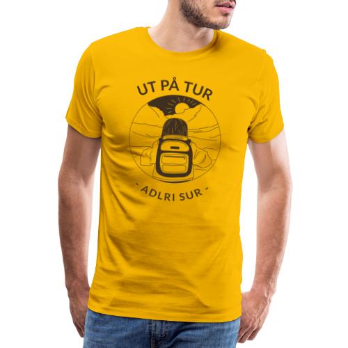 Ut på tur - Aldri sur - Premium T-skjorte for menn