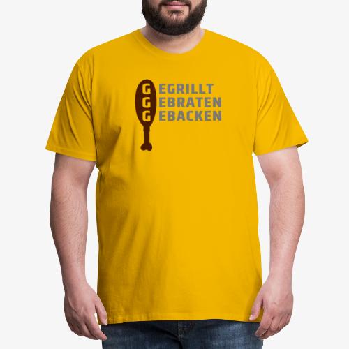 3G-Regel Huhn - gegrillt gebraten gebacken - Keule - Männer Premium T-Shirt