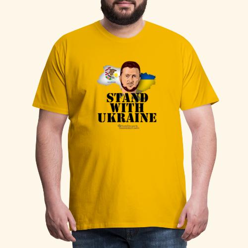 Zelensky Illinois Stand with Ukraine - Männer Premium T-Shirt