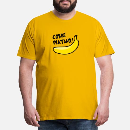 Canal Alegre desagradable Cita graciosa de los Simpsons: Corre platano!' Camiseta premium hombre |  Spreadshirt