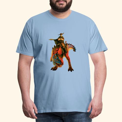 Dino Storm Cowboy - Men's Premium T-Shirt