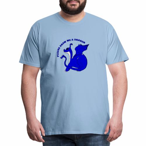 Dessine moi un dragon (version bleue foncée) - T-shirt Premium Homme