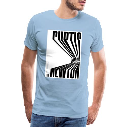 Curtis Newton black&white 3D [white] - Männer Premium T-Shirt