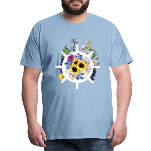 Blumen Steuerrad_ - Männer Premium T-Shirt