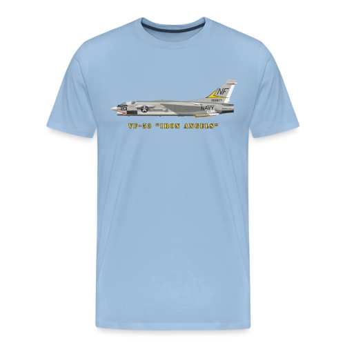 F-8J Crusader VF-53 Iron Angels - T-shirt Premium Homme