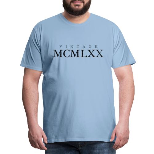 MCMLXX Jahrgang 1970 (Schwarz) Geburtstag - Männer Premium T-Shirt