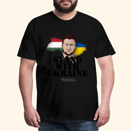 Selenskyj T-Shirt Ukraine Ungarn - Männer Premium T-Shirt