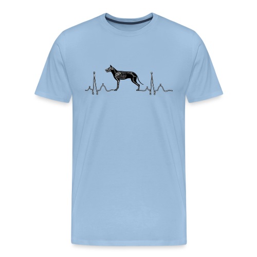 EKG med hund - Premium-T-shirt herr