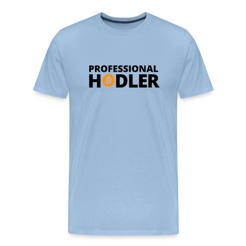 Professional BTC HODLER BIG Black and Orange - Men's Premium T-Shirt