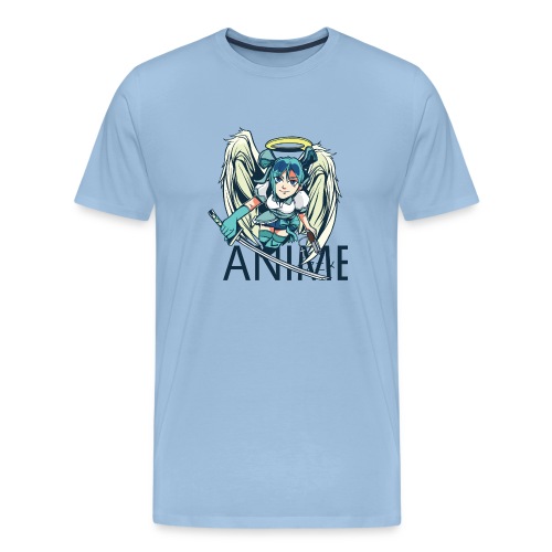 Chica Anime Ángel - Camiseta premium hombre
