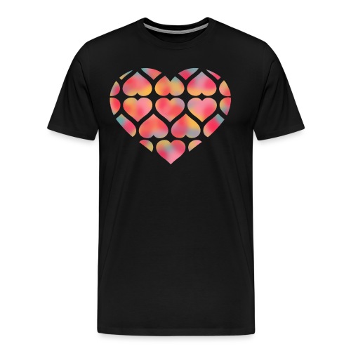 Regenbogen Herz bunt - Männer Premium T-Shirt