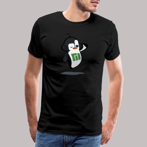 Manjaro Mascot wink hello left - Men's Premium T-Shirt