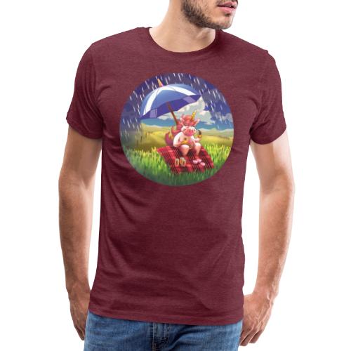 Licorne en Ecosse - Unicorn in Scotland - T-shirt Premium Homme