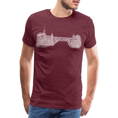 Bern mit Nydeggkirche und Nydeggbrücke - weiss - Männer Premium T-Shirt