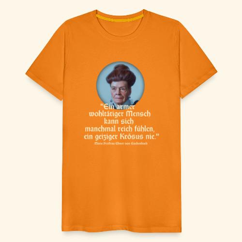 Sprüche T-Shirt Design Zitat über Geiz - Männer Premium T-Shirt