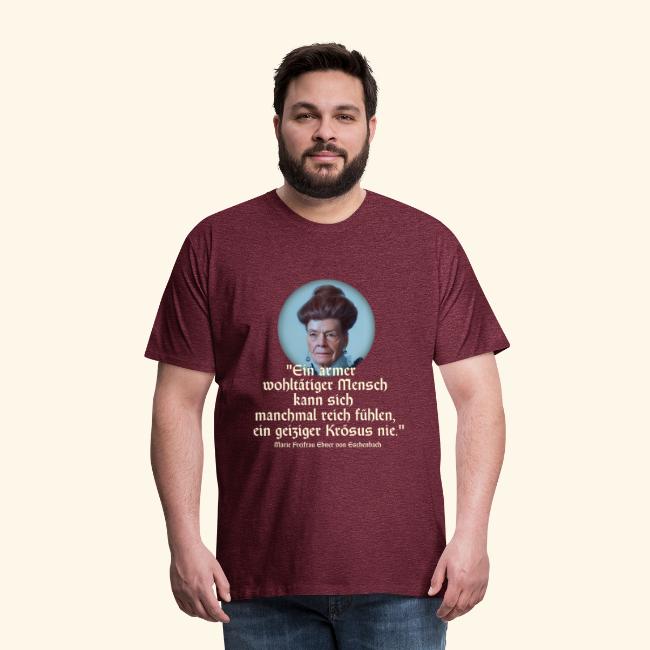 Sprüche T-Shirt Design Zitat über Geiz