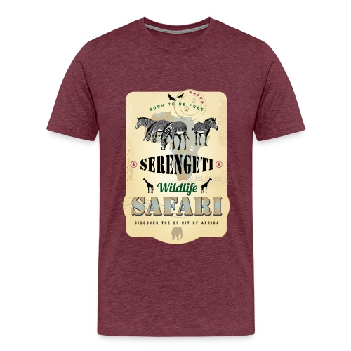 Zebras Wildlife Safari Serengeti Afrika Abenteuer - Men's Premium T-Shirt