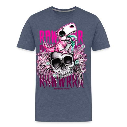 RAWWRRR von Absurd ART, Pink/Türkis - Männer Premium T-Shirt