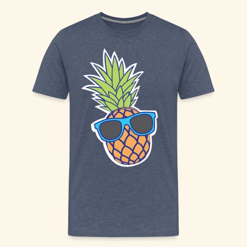 ananas met zonnebril - Mannen Premium T-shirt