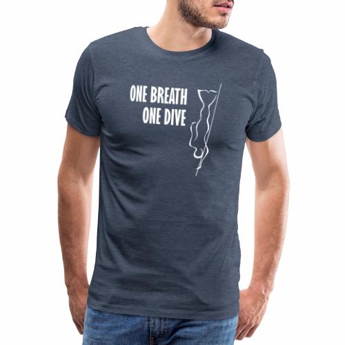 One breath one dive Freediver - Men's Premium T-Shirt