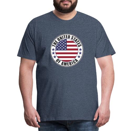 États-Unis d'Amérique - emblème du drapeau américain - T-shirt Premium Homme