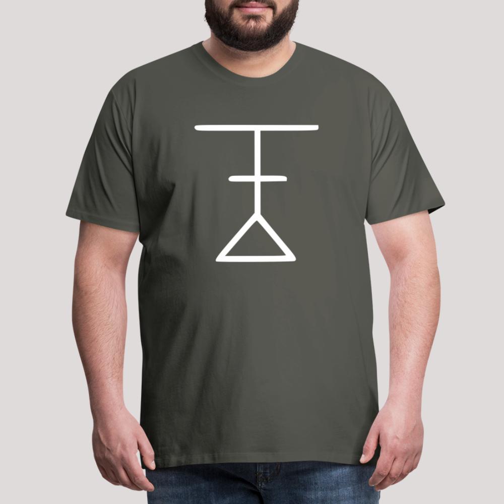 Ynglist Rune Weiß - Männer Premium T-Shirt Asphalt
