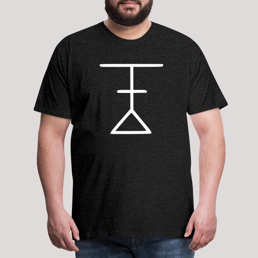 Ynglist Rune Weiß - Männer Premium T-Shirt Anthrazit