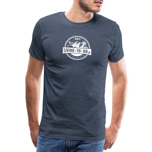 LivingToGo Fan-Shop Logo weiss - Männer Premium T-Shirt