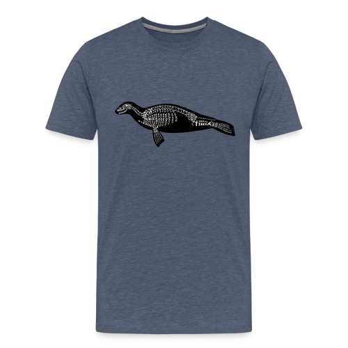Robben skelett - Premium-T-shirt herr
