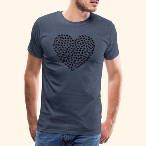 Katzenherz - Männer Premium T-Shirt