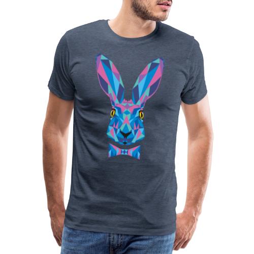 Hase Fliege Feldhase Langohr bunt Kaninchen Löffel - Männer Premium T-Shirt