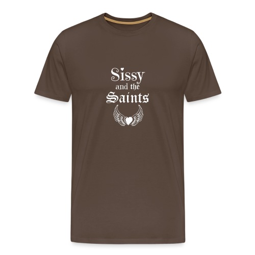 Sissy & the Saints witte letters - Mannen Premium T-shirt