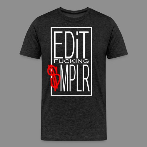 EDiT SMPLR shirt logo hvid - Herre premium T-shirt