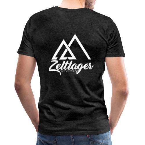 Zeltlager Logo hinten weiß Edition - Männer Premium T-Shirt