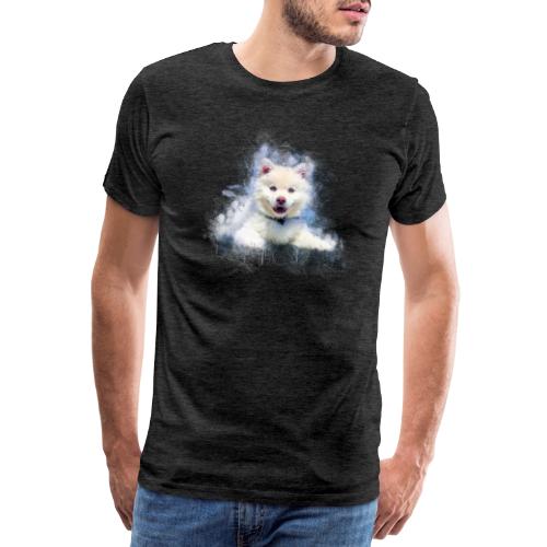 Husky sibérien Blanc chiot mignon -by- Wyll-Fryd - T-shirt Premium Homme